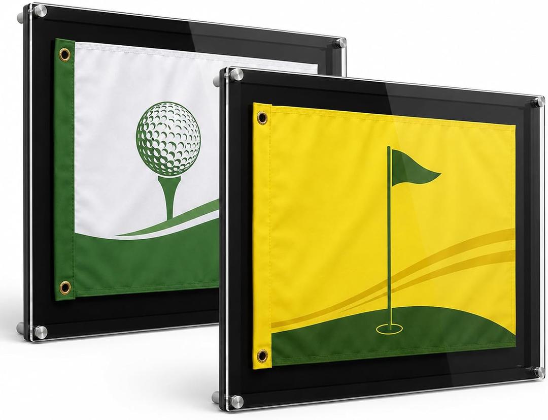 2-Pack 16x22 Clear Acrylic Golf Flag Frames for 14x20 Flags