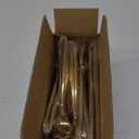 Rubtlamp 90Pcs Gold Plastic Silverware, Gold Disposable Utensils, Plastic Cutlery Include 30 Plastic Knives, 60 Forks and Spoons, Fancy Plastic Silverware Heavy Duty for Party, Wedding