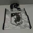 Small Tote Bag, Clear, Black Straps, 10 Pack