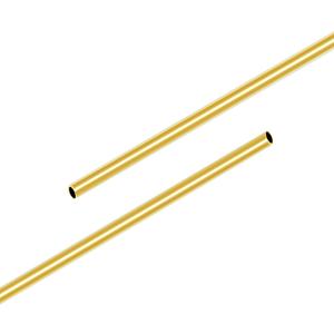 Aopin Brass Copper Tubing Pipe ID 0.6mm / 1/50" x OD 1mm / 1/25" - 300mm / 1 Ft / 11.81 In Length, 2 Pcs