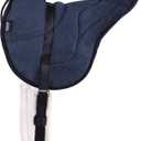 Harrison Howard Equestrian Saddle Pad Horse Riding Pad Bareback Pad with Girth (Navy)