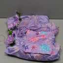 Purple Princess Costume Dress for Girls Birthday Halloween Party Dress Up with Bag Necklace Earrings Ring, Kids 130