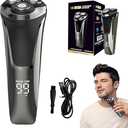 Snapbuy Electric Razor for Men, Snapbuy Electric Razor Pro of Father, 4D Floating Head Rotary Shaver,2026 New Electri c Shaver with LCD Display & Quiet Motor, IPX7 Waterproof (Black)