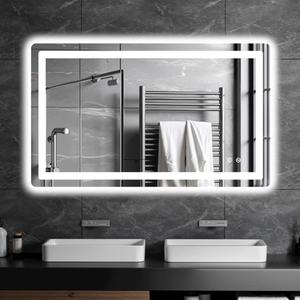 TRAHOME 24"x40" LED Bathroom Vanity Mirror with Lights, Front and Backlit Wall Mirror, Anti-Fog, Dimmable 3 Color Lighting, Memory Function, Shatterproof Glass, Plug-in or Hardwired