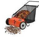 26 in Push Lawn Sweeper,4 Spinning Brushes, 7 Cu. Ft. Large Capacity Collection Bag,Adjustable Height, Durable Steel Frame with Rubber Wheels, for Grass, Leaves & Debris Collector on All Terrains
