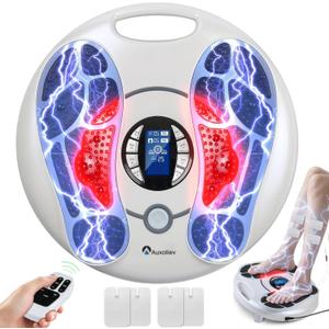 EMS Foot Massager for Neuropathy : FSA Eligible Electric Foot Massager for Circulation and Pain Relief,Hsa Plantar Fasciitis,25 Modes 99 Intensities,4 TENS Unit Muscle Stimulator Pads,Gifts for Mom