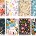 8 Pack Spiral Notebook A5 8.3 x 5.7 Inch College Ruled Spiral Journal Notebook 100 Pages/50 Sheets School Professional Journaling Notebooks for Business Work School Office Supplies(Floral Pattern)