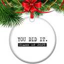 Class of 2025 Graduation Ornament  Keepsake Gift for High School & College Grads, Masters Degree Gift, Commemorative Decor for Graduating Students (V18)