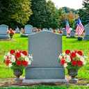 TURNMEON 48 Heads Artificial Flowers for Outdoors, 4 Bunches 17 Inch Dahlia Daisies Mum Fake Flowers UV Resistant Faux Plants Bouquets for Outside Grave Gardens Indoor Home Summer Decor (Red)