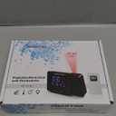 SMARTRO SC31B Digital Projection Alarm Clock with Weather Station, Indoor Outdoor Thermometer for Bedrooms, USB Charger, AC Battery Operated