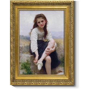 ARTGOW Solid Wood Frame for 12x16 Canvas Paintings, Finished Antique Ornate Gold Canvas Frames for Oil Painting Art Prints, for Home Living Room Wall Decor (Empty Frame Only, No Backboard and Glass)