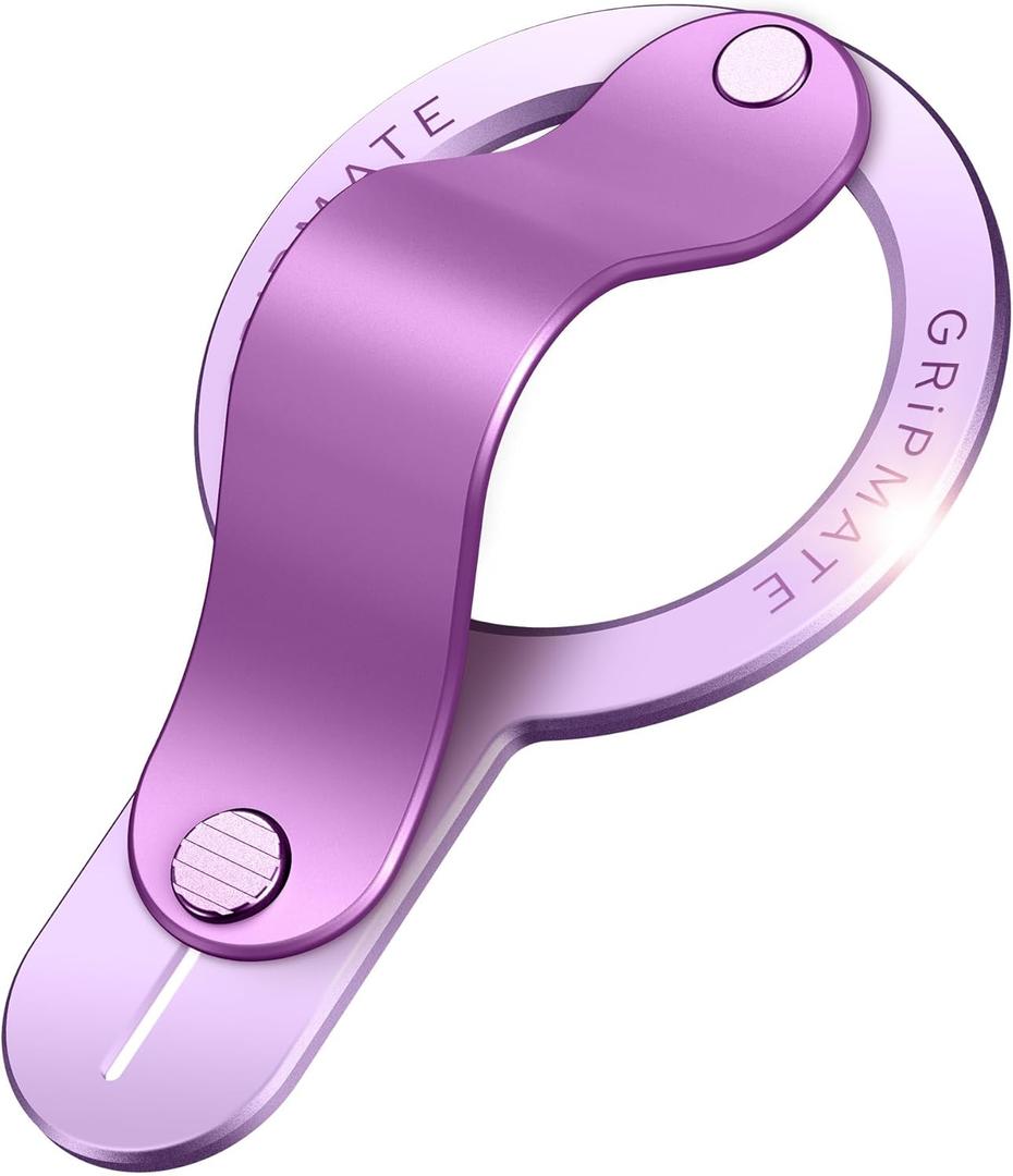 GripMate for Magsafe Phone Grip for iPhone - Magnetic Phone Ring Holder Detachable for iPhone 17 - Comfortable Finger Phone Loop Grip for Apple 16/15/14/13/12,Purple