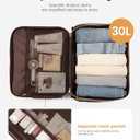 LOVEVOOK Rolling Laptop Bag Women, 17.3 Inch Laptop Briefcase with Wheels for Work Travel Business, Underseat Carry On Luggage Case,Khaki-Apricot