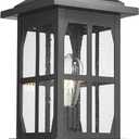 Darkaway Outdoor Post Lights, 21.3-inch Large Exterior Post Lantern Lamp Waterproof Aluminum Housing Lamp with Seeded Glass, Fence Pole Deck Lighting for Garden Patio Pathway Driveway