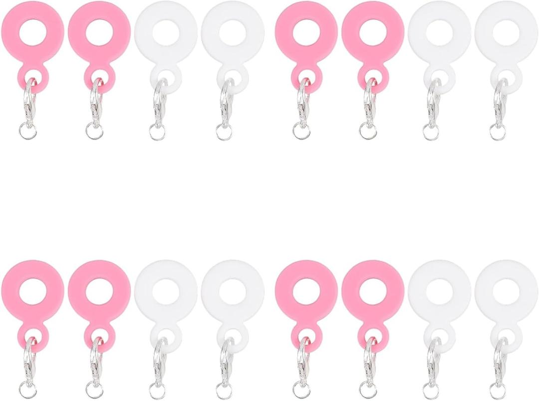 PRETYZOOM 16Pcs Silicone Straw Charm Adapters for Reusable Drinking Straws Hanging Ornaments and Pendant Accessories for Cups and Tumblers