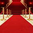 450 GSM Extra Thick Waterproof Red Carpet Runner for Events Decorations, 4X30 Ft Not Slip Red Runner Aisle Runway Rug for Wedding, Party, Banquet, Activity Entrance and Special Events Decorations