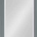 DesignOvation Bosc Framed Decorative Rectangle Wall Mirror, 22 x 28, Gray, Transitional Rectangular Vanity Mirror for Use as Bathroom Mirror for Over Sink or Refined Entryway Mirror