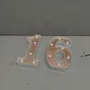 Treela 8.7'' Birthday Decorative LED Light up Numbers, Glitter Marquee Number Sign for Night Birthday Party Decorations Anniversary Bar LED Sign Backdrop Wall Table Centerpieces(16th,Rose Gold)