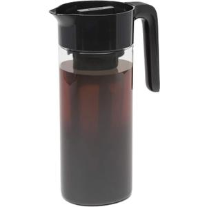 Goodful Cold Brew Iced Coffee Maker, Durable, Shatterproof Tritan Pitcher, Leak-Proof Lid, Large Capacity with Deluxe Stainless Steel Filter, 2.25-Quart, Black, Pack of 6
