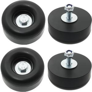 Heavy Duty Rubber Anti Vibration Feet for Generators, Pressure Washers, Air Compressors and Pumps Rubber Foot Pads,1 X 2.5 in,with Screw Kits, 4-Pack