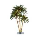 Artificial Lighted Palm Tree 6 FT Triple Coconut Plam Trees w/ Metal Base