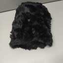 LIFEREVO 2 Pack Fluffy Faux Rabbit Fur Throw Pillow Covers, Luxury Plush Shaggy 18x18 Bubble Waffle Cushion Covers Zipper Closure, Decorative Furry Fuzzy Pillow Shams for Bedroom Living Room, Black