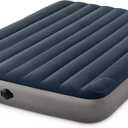 Intex 64783E Dura-Beam Standard Single-High Air Mattress: Fiber-Tech Queen Size 2-Step Pump 10in Bed Height 600lb Weight Capacity