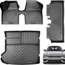 Vanseno Floor Mats & Cargo Liner for KIA EV6 2024 2023 2022 Floor Liner Trunk Mat All Weather TPE Rubber Protection Mat for 20222-2024 KIA EV6 Accessories (Not for Manual 1st Row)