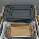 8-Piece Deep Glass Baking Dish Set with Plastic lids,Rectangular Glass Bakeware Set with Lids, Baking Pans for Lasagna, Leftovers, Cooking, Kitchen, Freezer-to-Oven and Dishwasher, Gray