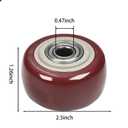 2.5 Inch Caster Wheels Heavy Duty Lockable Bearing Plate 4 PCS Shelf Replacement for Platform Trucks Cart Furniture Workbench up to 220LBS/100KG