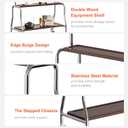 Mobile TV Cart Easel Rolling TV Stand for 32 to 75 Inch LCD LED OLED Flat Panel Screens, Stainless Steel Portable Floor TV Stand with Locking Wheels Hold Up to 110 Lbs Max VESA 600x400mm