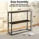 TIQLAB Small Entryway Table, 29.5" Narrow Console Table with Shelves, Sofa Table, Couch Table, Side Table, Entry Table for Hallway, Living Room, Small Space, Black