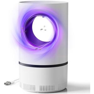 Bug Zapper, Electric Mosquito & Fly Zappers/Killer - Insect Attractant Trap Powerful Bug Zapper Light, Hangable Mosquito Lamp for Home, Indoor, Outdoor, Patio (White)