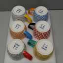 Selamica 16 oz Porcelain Coffee Mugs Set of 6, Coffee Cups Ceramic With Handle, Dishwasher, Oven, Microwave Safe, Assorted Colors | Coffee Cups, With Handle, Dishwasher, Oven, Microwave Safe