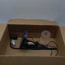 Industrial Floor Lamp with Glass Shade - Black, LED Bulbs, Foot Pedal Switch, Easy Assembly