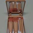 Easy-taken Travel Makeup Brush Set, COSHINE 5pcs Mini Complete Function Cosmetic Brushes Kit (5pcs with mirror)