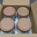 Overnight Oats Containers with Lids, 16oz Glass Jars with Lids 3 pcs, Milk White, Wide Mouth Mason jars for Salad, Yogurt, Snacks, Meal Prep