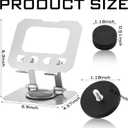 Xuhal Adjustable Desktop Stand and Magnetic Fridge Mount Compatible with Skylight 15 Inch Calendar, Freestanding Desk Refrigerator Calendar Stable Base for Digital Family Organizer