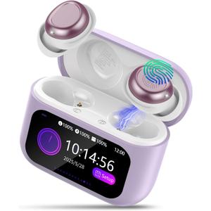 Sleep Earbuds Light-Weight Headphones, 48H Playtime with Charging Case, Mini Sleep Headphones Bluetooth in Ear Small Design for Side Sleepers, Orchid