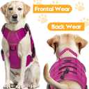 Heavy-Duty Tactical Dog Harness for Large Dogs, No Pull Adjustable Reflective Pet Vest with Molle System, K9 Military-Grade Control for Service Training, Outdoor & 10+ Breeds, Pink, Medium
