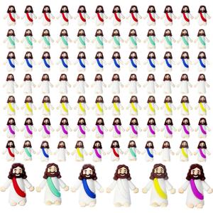 Mini Jesus Figures, Set of 100pcs Action Figures Little Jesus Figures, Tiny Jesus Figures to Hide and Seek Religious Gifts for Easter Egg Stuffers (Mix)
