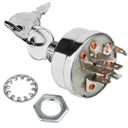Ignition Switch Compatible with Exmark Lazer Z, Lazer Z XP & Toro Z 500, Z Master with 60" and 72" Deck, 3 Positions, 6 Terminals, Replaces 103-0206, 104-2541, 109-4736, 88-9830, 5208003, 430-334