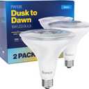 Sunco Outdoor LED Flood Light, Waterproof PAR38 Dusk to Dawn Bulb, 1250 LM, 120W Equivalent 15W, Exterior, Wet-Rated, 3000K Warm White, E26 Base, UL 2 Pack.