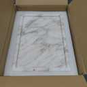 100% Natural Marble Serving Tray Luxury Marble Storage Tray for Home Decor Stone Tray for Bathroom/Kitchen/Vanity/Dresser,Plate Holder for Tissues, Candles, Towel (12" x 8" x 0.7")