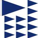 Oudain 12 Pieces Nylon Pennants Flags Blank Flags 12 x 18 Inch Outdoor Pennants for Boats Sailing Outdoor Home Indoor Gyms Businesses Party Decorations (Blue)