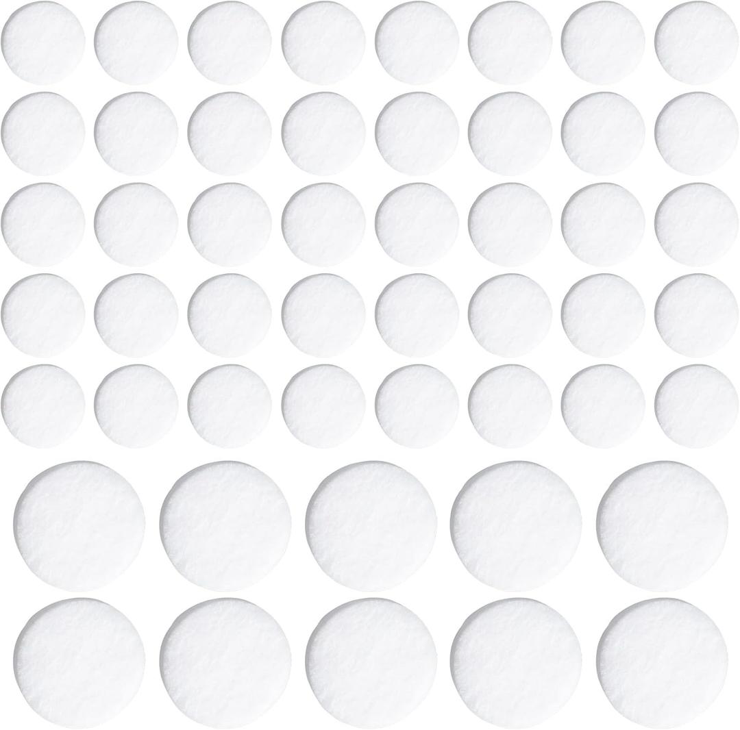 50pcs Refillable Car Air Freshener Pads, 0.7 Inch Car Air Vent Clip Replacement Felt Pads, Unscented White Oil Perfume Refill Pads for Car Necklace Bracelet Diffuser