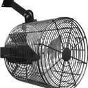 Greenhouse Air Circulation Fan 1/80 HP 115V Ceiling Wall Mount High Speed Circulation Fan for Greenhouse, Warehouse, Patio, Garage 450CFM, ETL Listed (Black)