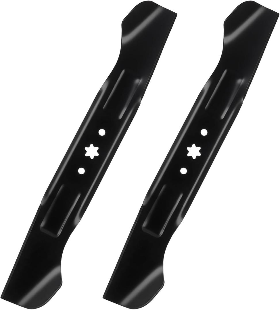 942-04244A 46" Mower Blades for Cub Cadet XT1 LT46 XT2 LX46 ZT1 46 KH RTZ46 L46 LTX1045 LTX1046 Troy-Bilt Super Bronco Mustang 46 inch Zero Turn Lawn Tractor, High Lift, 6 Point Star, 2 Pack Black