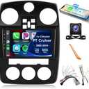 2+64G- for Chrysler PT Cruiser 2005-2010 Car Radio with Wireless Carplay/Android Auto,Android Car Stereo 9 Inch Touch Screen GPS Navigation WiFi Bluetooth FM/RDS Mirror Link SWC Backup Camera