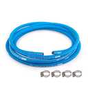 CNRAQR 5/16” Fuel Line Hose 15FT High Pressure Fuel Hose 400PSI 2.8Mpa NBR Rubber and CR Neoprene EN854-1TE for Automotive Fuel Systems Engines (Attached Hose Clamp)